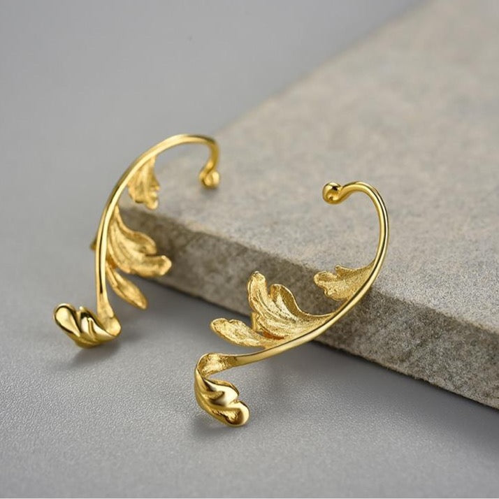 Acanthus Leaf Earrings - Boutique Bristol