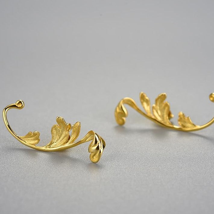 Acanthus Leaf Earrings - Boutique Bristol