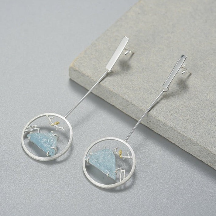 Natural Gemstone Dangle Earrings - Ivy & Taylor