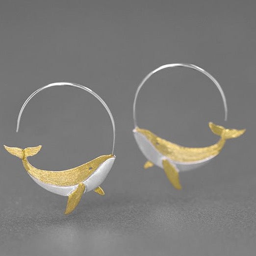 Whale Hoop Earrings - Ivy & Taylor